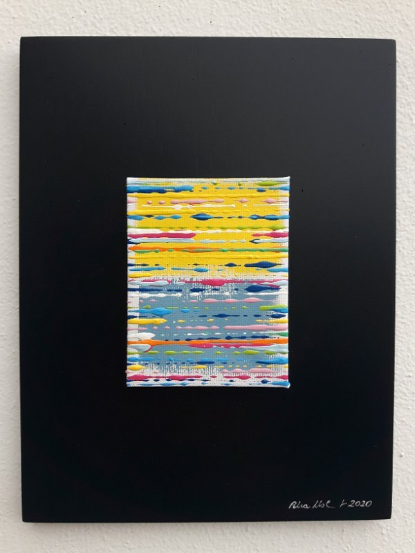 Coloured lines 9 2020, 22x17, Acryl-Lack LW, SOLD